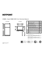 Предварительный просмотр 1 страницы Hotpoint HTH16BBSL Specifications