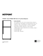 Предварительный просмотр 2 страницы Hotpoint HTH17CBT Dimensions And Installation Information