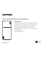 Preview for 2 page of Hotpoint HTJ17CBTSA Specifications