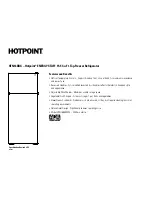 Предварительный просмотр 2 страницы Hotpoint HTN16BBXWW Specification Sheet