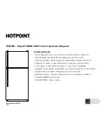 Предварительный просмотр 2 страницы Hotpoint HTN17BBTL Dimensions And Installation Information