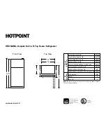 Предварительный просмотр 1 страницы Hotpoint HTR15ABM Dimension Manual