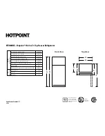 Предварительный просмотр 1 страницы Hotpoint HTR16BBELWW Dimensions And Specifications