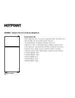 Preview for 2 page of Hotpoint HTR16BBELWW Dimensions And Specifications