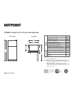 Preview for 1 page of Hotpoint HTR16BBSL Dimensions And Installation Information