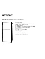 Предварительный просмотр 2 страницы Hotpoint HTS15BBM Dimension Manual