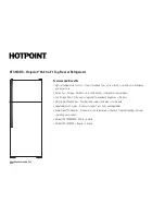 Предварительный просмотр 2 страницы Hotpoint HTS16BCR Specification