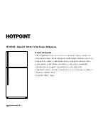 Предварительный просмотр 2 страницы Hotpoint HTS17CBT Specification