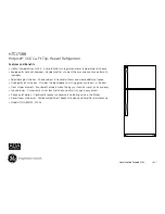 Предварительный просмотр 2 страницы Hotpoint HTS17GBBWW Dimensions And Installation Information