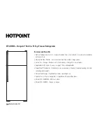 Предварительный просмотр 2 страницы Hotpoint HTS17HBS Dimensions And Installation Information