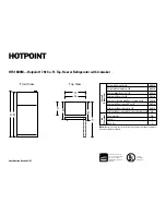 Предварительный просмотр 1 страницы Hotpoint HTS18BCM Dimension Manual