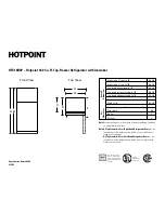 Предварительный просмотр 1 страницы Hotpoint HTS18BCPL Dimensions And Installation Information