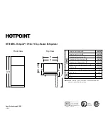 Hotpoint HTS18IBSBB Dimensions And Installation Information preview