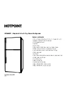 Предварительный просмотр 2 страницы Hotpoint HTS22GBP Specifications