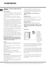 Предварительный просмотр 4 страницы Hotpoint HUE62G S Instructions For Installation And Use Manual