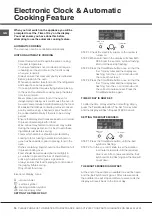 Предварительный просмотр 10 страницы Hotpoint HUE62G S Instructions For Installation And Use Manual