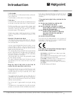 Предварительный просмотр 3 страницы Hotpoint HUI 611 X Instructions For Installation And Use Manual