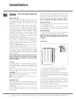 Предварительный просмотр 4 страницы Hotpoint HUI 62 TK Instructions For Installation And Use Manual