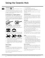 Предварительный просмотр 12 страницы Hotpoint HUI614 K Instructions For Installation And Use Manual