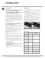 Предварительный просмотр 16 страницы Hotpoint HUI614 K Instructions For Installation And Use Manual