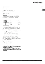 Предварительный просмотр 3 страницы Hotpoint HUL1622 Operating Instructions Manual