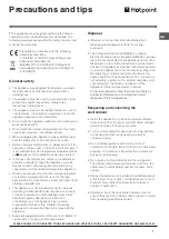 Предварительный просмотр 7 страницы Hotpoint HUL1622 Operating Instructions Manual