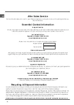 Preview for 10 page of Hotpoint HUL1622 Operating Instructions Manual