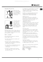 Предварительный просмотр 3 страницы Hotpoint hvl 211 Instructions For Use Manual