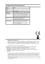 Preview for 21 page of Hotpoint HW160EW Instructions For Installation And Use Manual