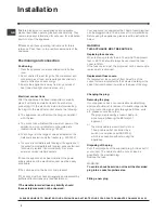 Preview for 2 page of Hotpoint HZ1421 Operating Instructions Manual