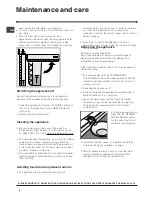 Preview for 6 page of Hotpoint HZ1421 Operating Instructions Manual