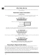 Preview for 10 page of Hotpoint HZ1421 Operating Instructions Manual