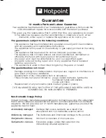 Preview for 18 page of Hotpoint IS31V Instructions For Installation And Use Manual