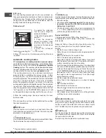 Предварительный просмотр 8 страницы Hotpoint KSO103PX S Operating Instructions Manual