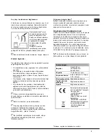 Предварительный просмотр 3 страницы Hotpoint LBF 52 Operating Instructions Manual