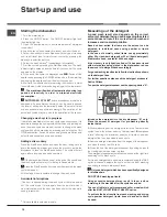 Предварительный просмотр 10 страницы Hotpoint LFF 8M116 Operating Instructions Manual