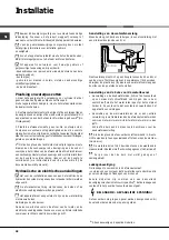 Предварительный просмотр 38 страницы Hotpoint LFFA+ 8H141 Operating Instructions Manual