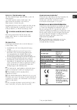 Preview for 39 page of Hotpoint LFZ 3384 Operating Instructions Manual