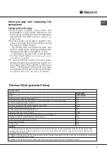 Preview for 3 page of Hotpoint LSTF 9H126 Operating Instructions Manual