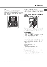 Предварительный просмотр 9 страницы Hotpoint LSTF 9H126 Operating Instructions Manual