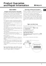 Предварительный просмотр 15 страницы Hotpoint LSTF 9H126 Operating Instructions Manual