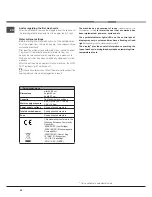 Предварительный просмотр 22 страницы Hotpoint LTF 8M124 Operating Instructions Manual