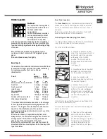 Предварительный просмотр 21 страницы Hotpoint MBT 1911 FI/HA Operating Instructions Manual