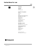 Hotpoint MPX103 Instructions For Use Manual предпросмотр