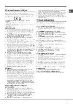 Предварительный просмотр 7 страницы Hotpoint MTAA 24S Operating Instructions Manual