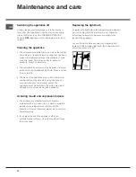 Preview for 16 page of Hotpoint MTM 081 F (TK)/HA Operating Instructions Manual