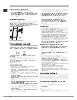 Предварительный просмотр 12 страницы Hotpoint MTM 0811 Series Operating Instructions Manual