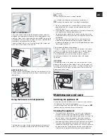 Предварительный просмотр 15 страницы Hotpoint MTM 0811 Series Operating Instructions Manual