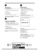 Предварительный просмотр 2 страницы Hotpoint MTM 0821 F Operating Instructions Manual