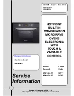 Hotpoint MWH 424.1 X Service Information предпросмотр